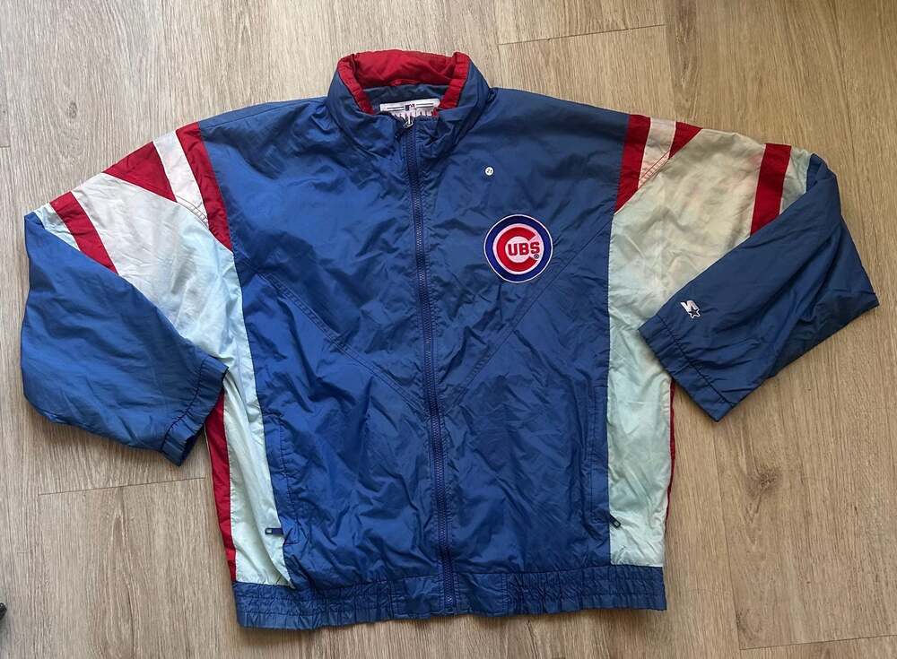 Vintage 90s Starter Chicago Cubs MLB Genuine Merchandise Windbreaker Jacket